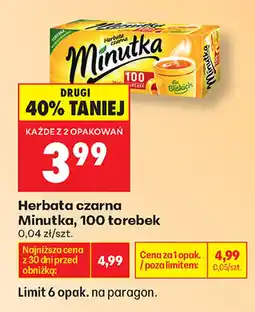 Biedronka Herbata czarna Minutka oferta