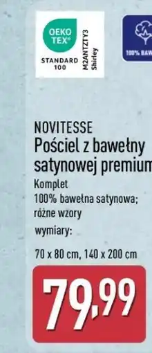 ALDI Novitesse Pościel z bawełny satynowej premium 70x80 140x200 oferta