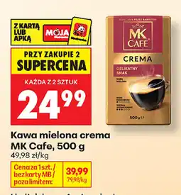 Biedronka Kawa mielona crema MK Cafe oferta