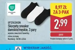 ALDI UP2FASHION Skarpety sneaker damskie/męskie, 3 pary oferta