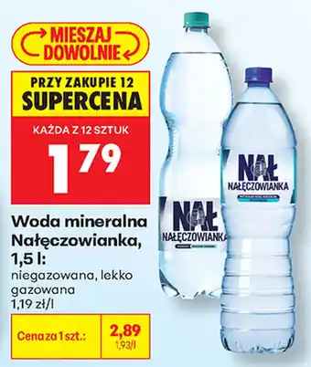 Biedronka Woda mineralna Nałęczowianka oferta