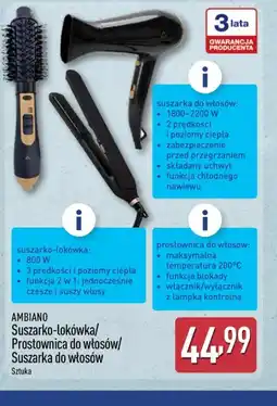 ALDI AMBIANO Suszarko-lokówka / Prostownica do włosów / Suszarka do włosów oferta