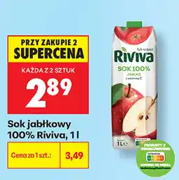 Biedronka Sok jabłkowy 100% Riviva oferta