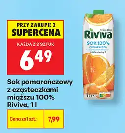 Biedronka Sok pomarańczowy z cząsteczkami miąższu 100% Riviva oferta