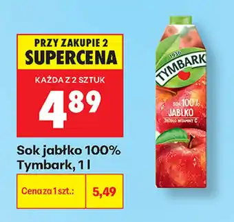 Biedronka Sok jabłko 100% Tymbark oferta