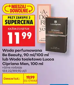 Biedronka Woda perfumowana Be Beauty lub Woda toaletowa Lucca Cipriano Men oferta