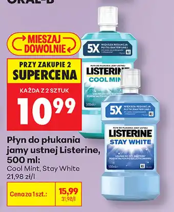 Biedronka Płyn do płukania jamy ustnej Listerine oferta