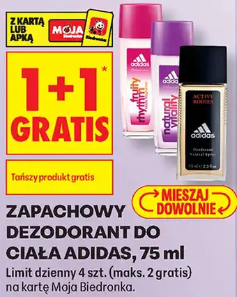 Biedronka Zapachowy dezodorant do ciała Adidas oferta