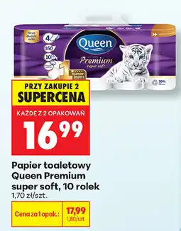 Biedronka Papier toaletowy Queen Premium super soft oferta