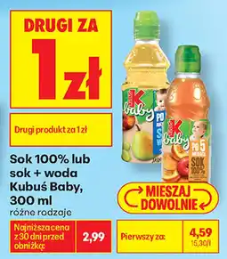 Biedronka Sok Kubuś Baby oferta