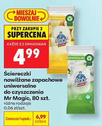 Biedronka Ściereczki nawilżane zapachowe uniwersalne Mr Magic oferta