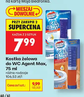 Biedronka Kostka żelowa do WC Agent Max oferta