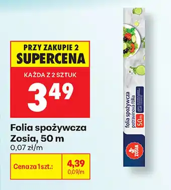 Biedronka Folia spożywcza Zosia oferta