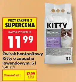 Biedronka Żwirek bentonitowy Kitty o zapachu lawendowym oferta