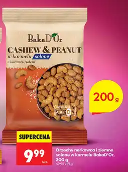 Biedronka Orzechy nerkowca i ziemne solone w karmelu BakaD'Or oferta