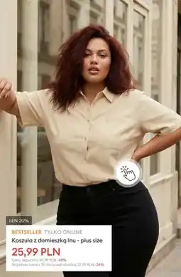 Sinsay Koszula damska z domieszką lnu plus size oferta