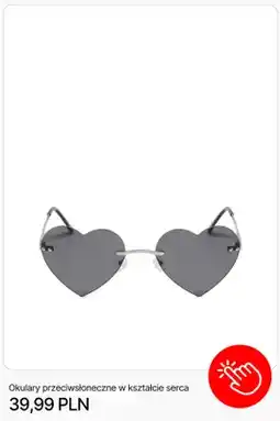 Cropp Okulary przeciwsłoneczne w kształcie serca Cropp oferta