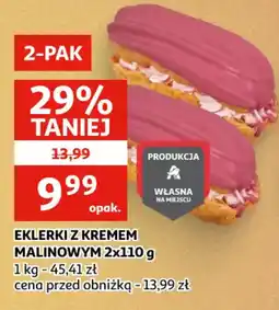 Auchan Eklerki z kremem malinowym oferta
