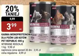 bi1 Karma Monoproteinowa dla Psów lub Kotów Pet Republic oferta