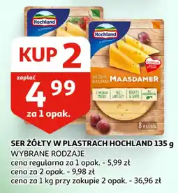 Auchan Ser Żółty w Plastrach Hochland oferta