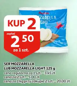 Auchan Ser Mozzarella lub Mozzarella Light oferta