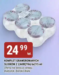 bi1 Komplet Grawerowanych Słoików z Zakrętką oferta