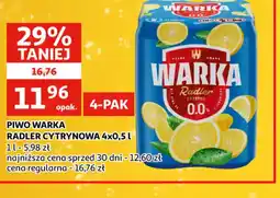 Auchan Piwo Warka Radler Cytrynowa oferta