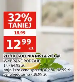 Auchan Żel do golenia Nivea oferta