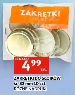 Auchan Zakrętki do słoików oferta