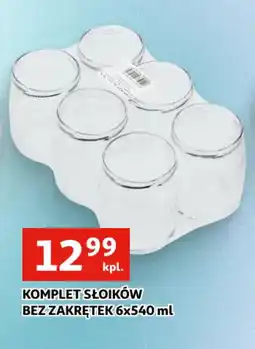 Auchan Komplet Słoików Bez Zakrętek oferta