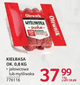 Selgros Kiełbasa Myśliwska Sucha Olewnik oferta