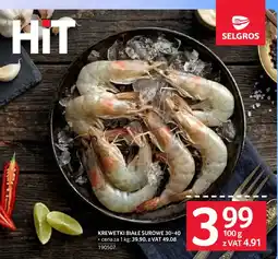 Selgros Krewetki Białe Surowe oferta