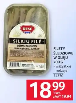 Selgros Desé Filety Śledziowe w Oleju oferta
