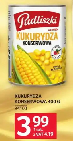 Selgros Pudliszki Kukurydza Konserwowa oferta