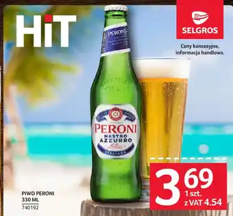 Selgros Piwo Peroni oferta