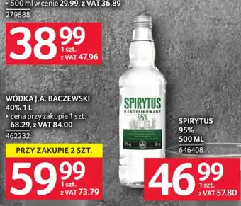 Selgros Spirytus Rektyfikowany oferta