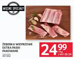Selgros Mięsne Specjały Żeberka Wieprzowe Extra Paski Pakowane oferta