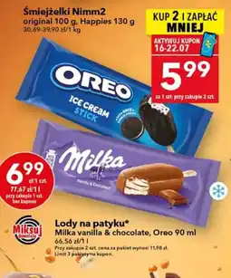 Lewiatan Lody na patyku* Milka vanilla & chocolate, Oreo oferta