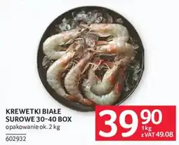 Selgros Krewetki Białe Surowe 30-40 Box oferta