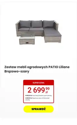 Media Expert Zestaw mebli ogrodowych PATIO Liliane Brązowo-szary oferta