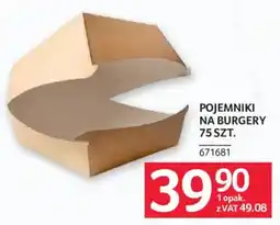 Selgros Pojemniki na burgery oferta