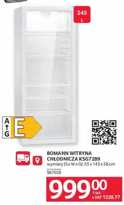 Selgros BOMANN WITRYNA CHŁODNICZA KSG7289 oferta
