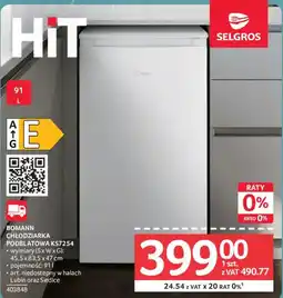 Selgros Bomann Chłodziarka Podblatowa KS7254 oferta