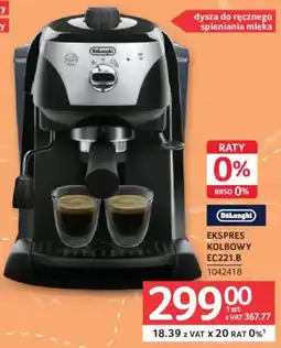 Selgros Ekskpres Kolbowy DeLonghi EC221.B oferta