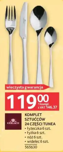 Selgros Komplet sztućców 24 części TUNEA oferta
