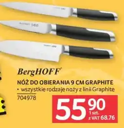 Selgros BergHOFF NÓŻ DO OBIERANIA 9 CM GRAPHITE oferta