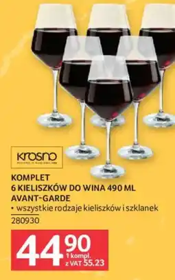 Selgros Krosno Kieliszki do wina Avant-Garde oferta