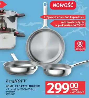 Selgros BergHOFF KOMPLET 3 PATELNI HELIX oferta