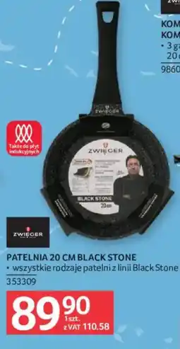 Selgros Patelnia 20 cm Black Stone oferta