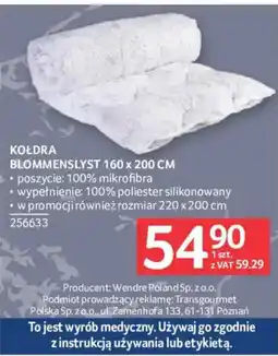 Selgros KOŁDRA BLOMMENSLYST oferta